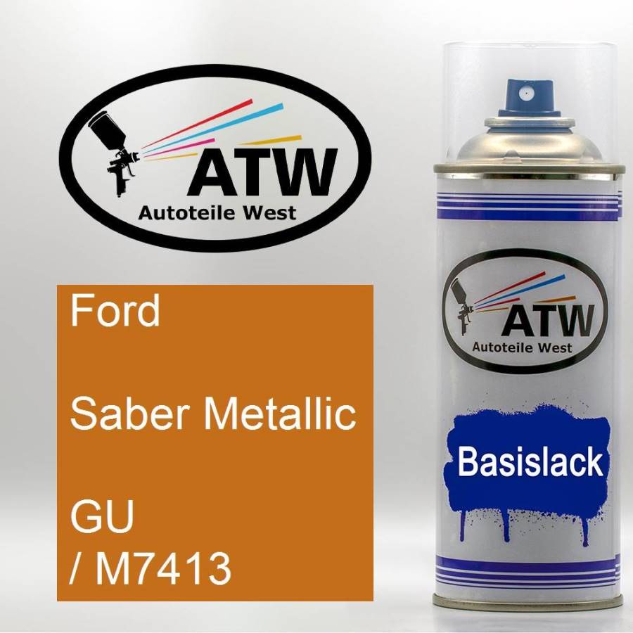 Ford, Saber Metallic, GU / M7413: 400ml Sprühdose, von ATW Autoteile West.